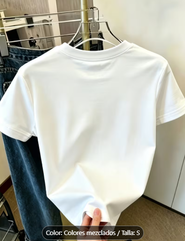 Camiseta de navidad blanca de mujer