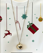 Camiseta de navidad blanca de mujer