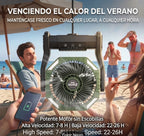 Ventilador de camping de 20000 mAh con luces LED portátil y recargable