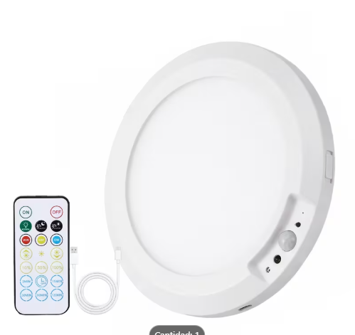 Lámparas de techo LED recargables de 1/2 piezas
