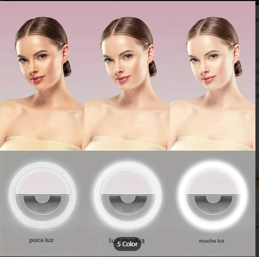 Anillo de Luz LED Recargable de Alta Calidad