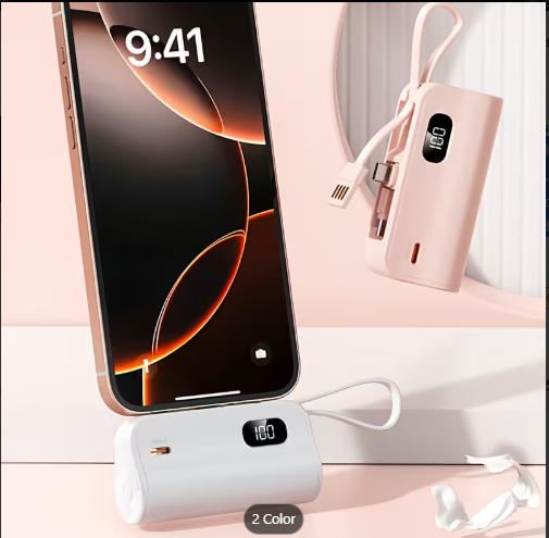 Mini Fuente de Alimentación Tail Plug 5000mAh Blanco