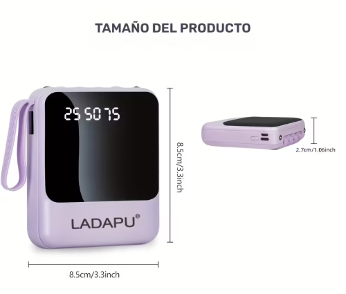 Mini Batería Externa Portátil de 10000Mah
