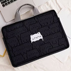 Funda de tela suave para laptop de 15 pulgadas con diseño de gato