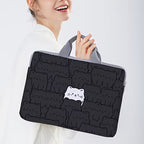 Funda de tela suave para laptop de 15 pulgadas con diseño de gato
