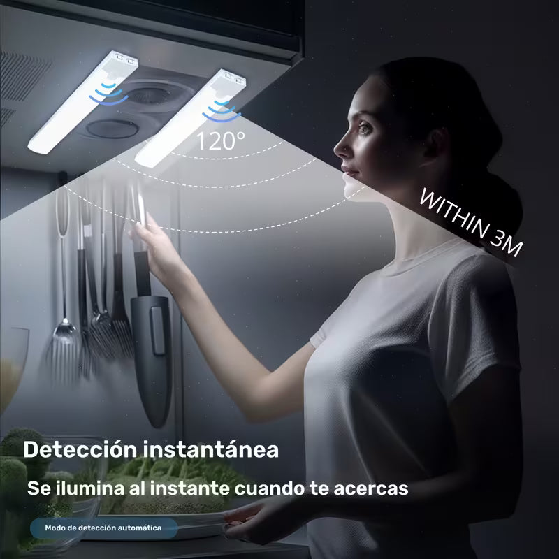 Lamparas LED con sensor de movimiento recargable usb