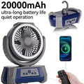 Ventilador recargable de 20000 mAh con luz LED
